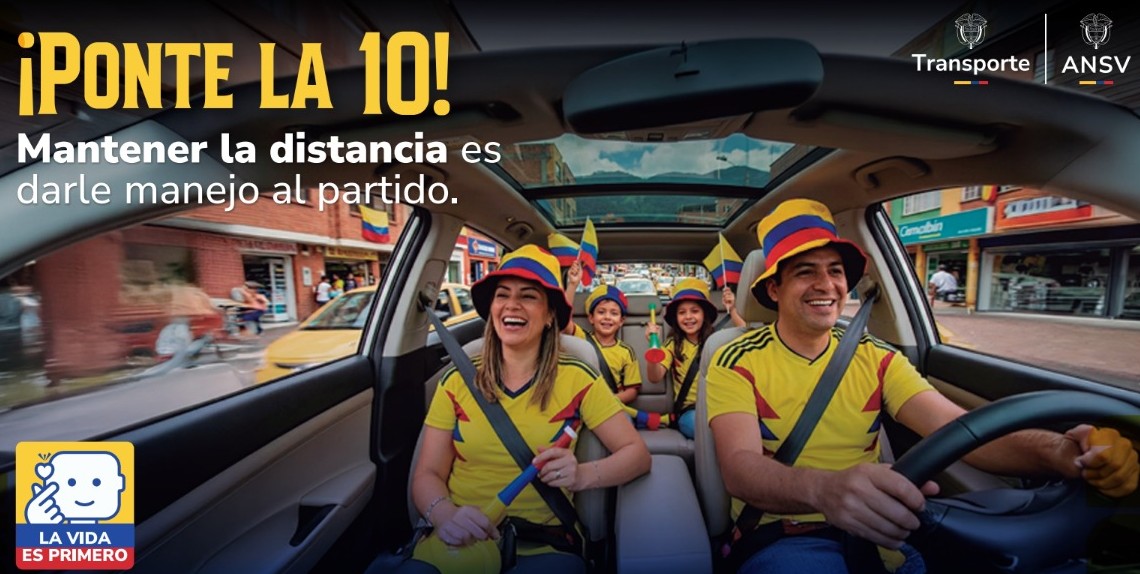 En la vía también se juega el Mundial: ANSV lanza la campaña “¡Ponte la 10!”