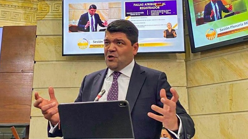 El presidente del Congreso Juan Diego Gómez Martínez, le solicitó al gobierno nombrar un registrador ad hoc “que nos garantice unas elecciones transparentes para la Presidencia”.