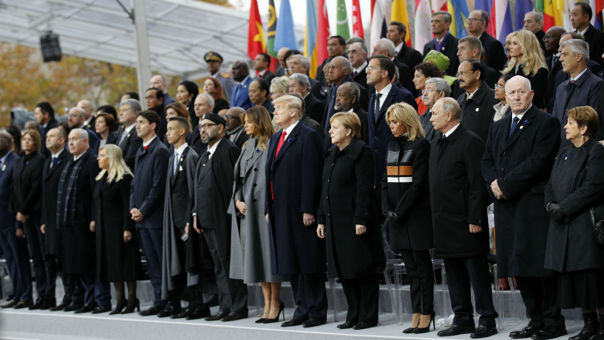 Líderes Globales conmemoraron en París el centenario del fin de la Primera Guerra Mundial, en un acto solemne en el que el Presidente de Francia, Emmanuel Macron, les instó a sumar sus esperanzas en lugar de sus miedos. 