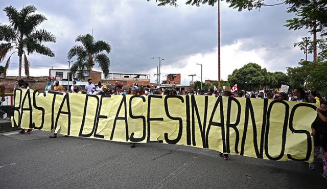 Solo en los 22 días del mes de marzo han sido asesinados 39 colombianos.