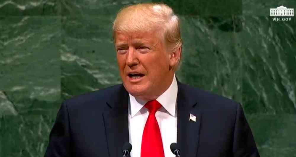 El ansiado discurso de Donald Trump en la Asamblea General de las Naciones Unidas tuvo un comienzo tambaleante, cuando se rieron de él, en cuestión de segundos, después de comenzar a hablar.