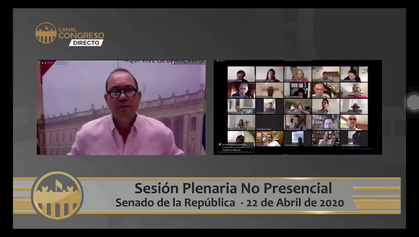 Senado de la República se alista a votar por primera vez vía virtual